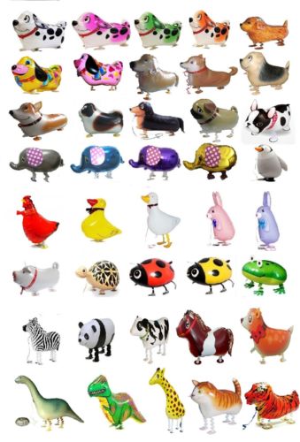 GIFT DEPOT® TM SET/LOT OF 150 WALKING ANIMAL BALLOON PETS AIRWALKER FOIL HELIUM