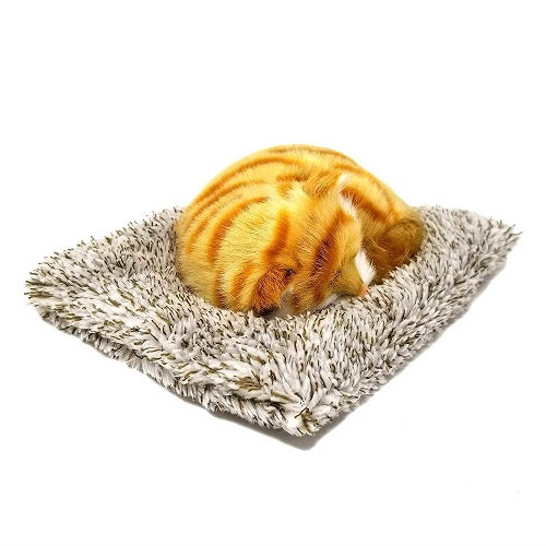 MINI PERFECT PETZZZ ORANGE TABBY PLUSH BREATHING SNORING HUGGABLE KITTY BABY CAT