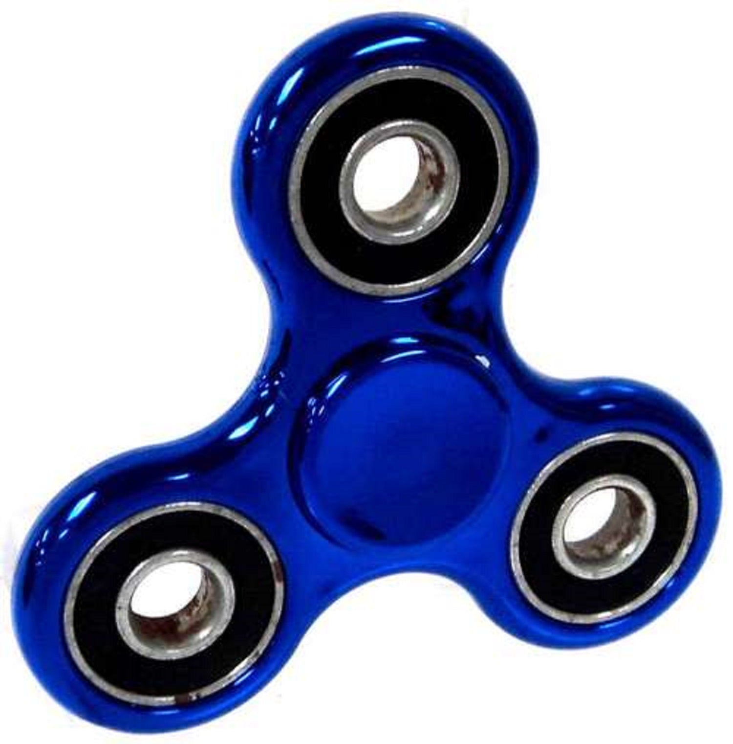 REGULAR METALLIC Fidget Metal Hand Spinner Stress Anxiety Relief Toys Tri 3