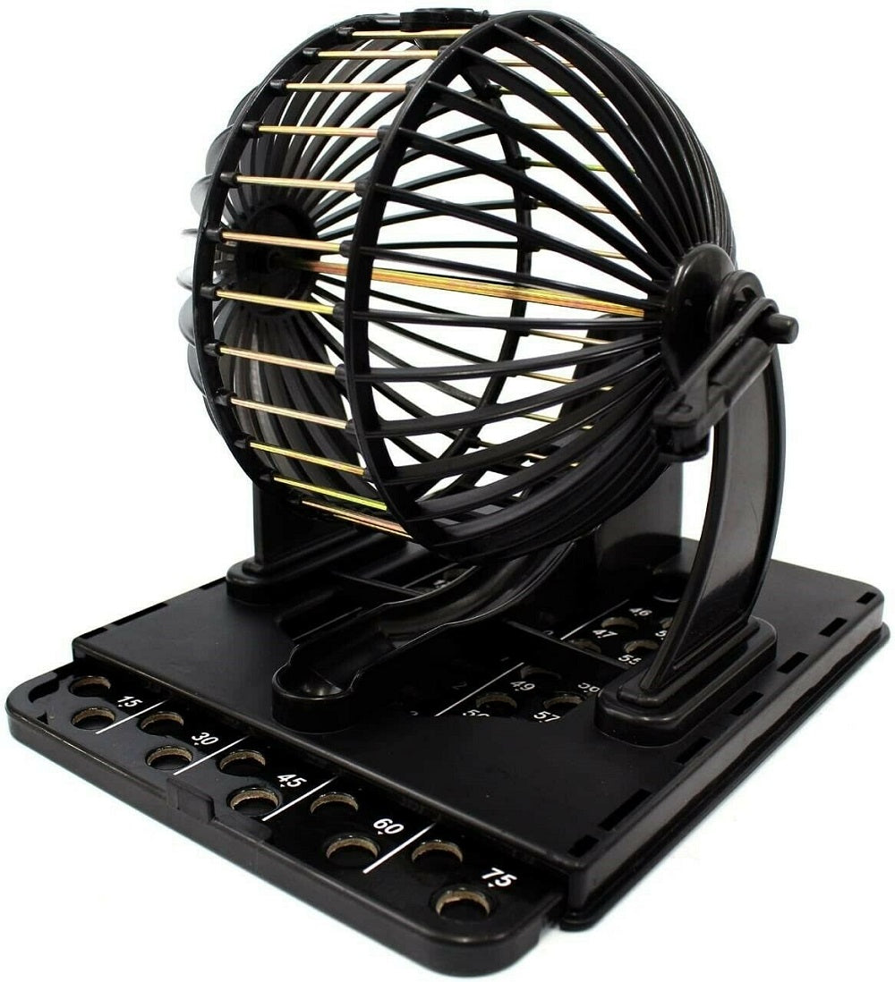 Bingo Machine Cage Game Set With Bingo Balls Classic Metal Cage Bing