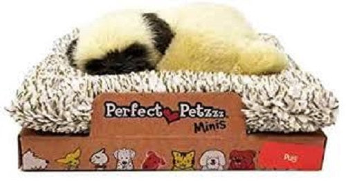 MINI PERFECT PETZZZ PUG PLUSH PUPPY BREATHING SNORING HUGGABLE ANIMAL MY PET TOY