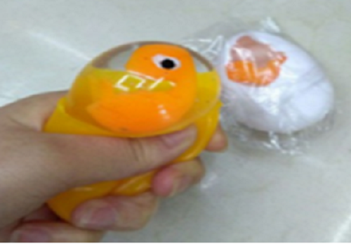 BROKEN EGG SPLAT BALL (STRESS BALL, SQUEEZE BALL)