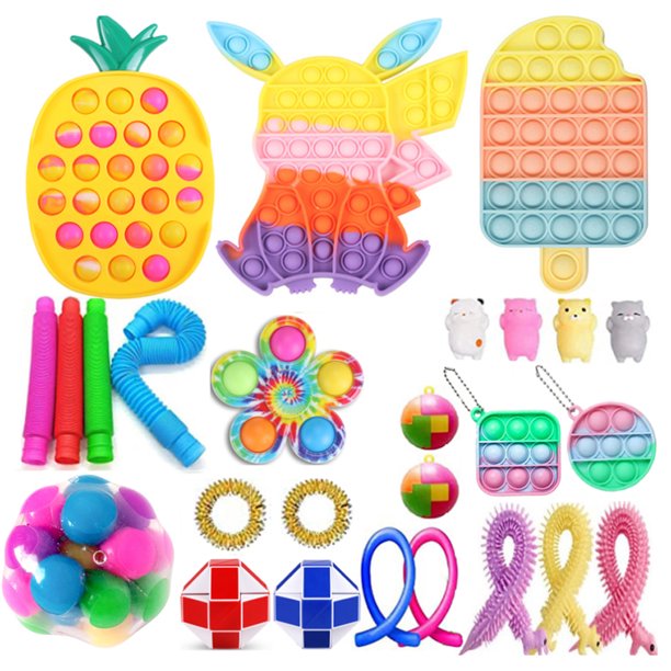 Set Of 10 Pop Bubble Fidget Toys