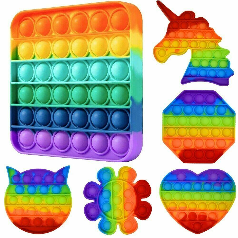 Set Of 10 Pop Bubble Fidget Toys