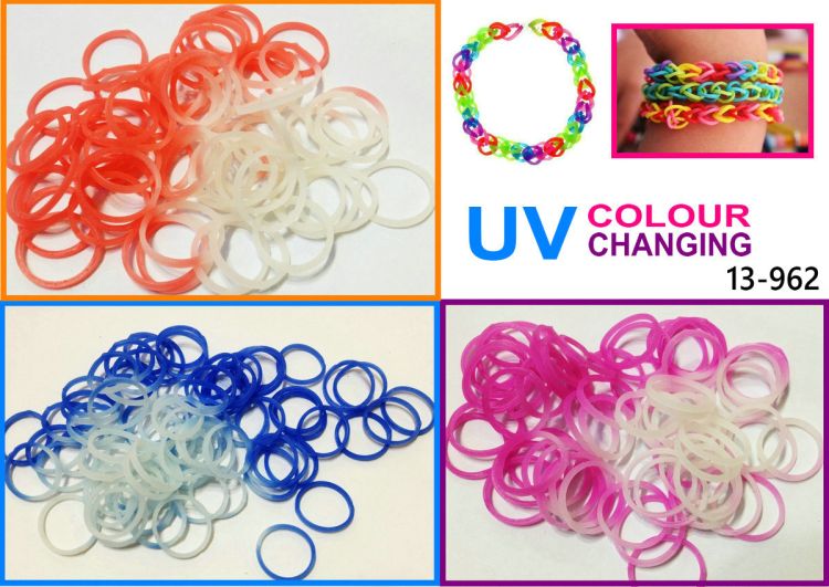 UV LIGHT COLOR CHANGE 600 Pcs Bag DIY LOOM RUBBER BAND REFILLS