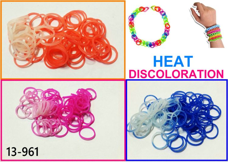 HEAT COLOR CHANGE 600 Pcs Bag DIY LOOM RUBBER BAND REFILLS